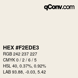 カラーコード: HEX #F2EDE3 | qconv.com