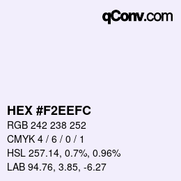 カラーコード: HEX #F2EEFC | qconv.com