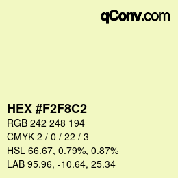 Color code: HEX #F2F8C2 | qconv.com