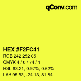 Color code: HEX #F2FC41 | qconv.com