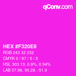 Color code: HEX #F320E8 | qconv.com