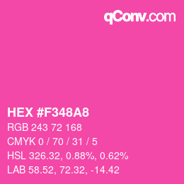Color code: HEX #F348A8 | qconv.com
