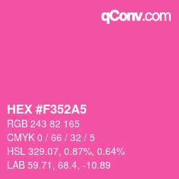 Color code: HEX #F352A5 | qconv.com