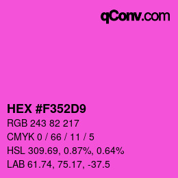 Color code: HEX #F352D9 | qconv.com