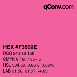 Color code: HEX #F3609E | qconv.com