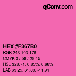 Color code: HEX #F367B0 | qconv.com