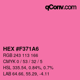 カラーコード: HEX #F371A6 | qconv.com