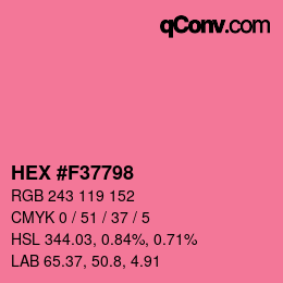 Color code: HEX #F37798 | qconv.com