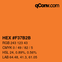 Color code: HEX #F37B2B | qconv.com