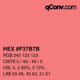 Color code: HEX #F37B7B | qconv.com