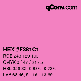 カラーコード: HEX #F381C1 | qconv.com