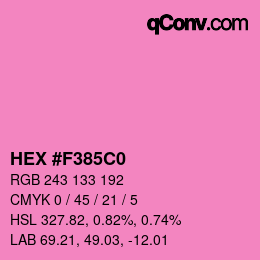 Color code: HEX #F385C0 | qconv.com