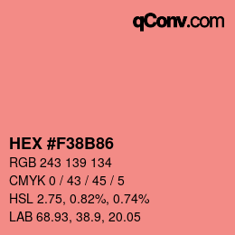 Color code: HEX #F38B86 | qconv.com