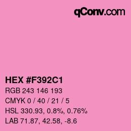 Color code: HEX #F392C1 | qconv.com