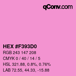 Farbcode: HEX #F393D0 | qconv.com