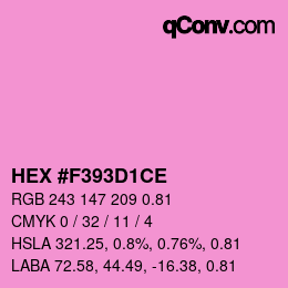颜色代码: HEX #F393D1CE | qconv.com