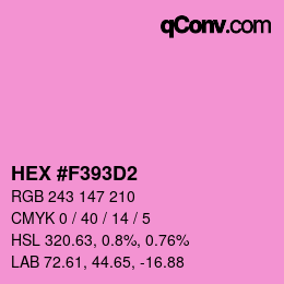 Código de color: HEX #F393D2 | qconv.com