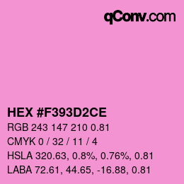 Color code: HEX #F393D2CE | qconv.com