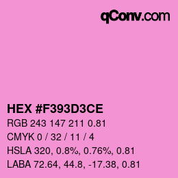 カラーコード: HEX #F393D3CE | qconv.com