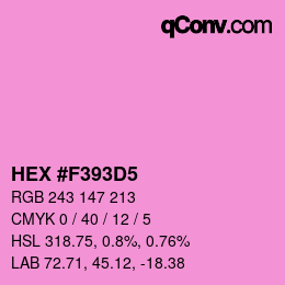 Code couleur: HEX #F393D5 | qconv.com
