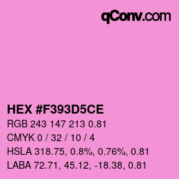Código de color: HEX #F393D5CE | qconv.com