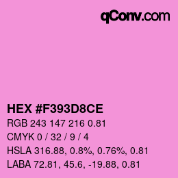 Color code: HEX #F393D8CE | qconv.com