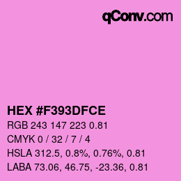 カラーコード: HEX #F393DFCE | qconv.com