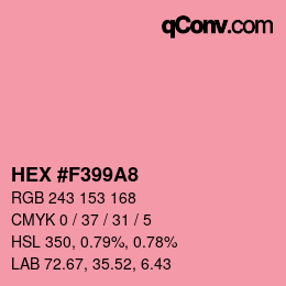 カラーコード: HEX #F399A8 | qconv.com
