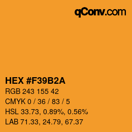 Color code: HEX #F39B2A | qconv.com