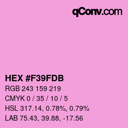 Color code: HEX #F39FDB | qconv.com