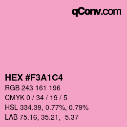 Color code: HEX #F3A1C4 | qconv.com