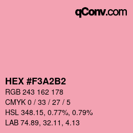 カラーコード: HEX #F3A2B2 | qconv.com