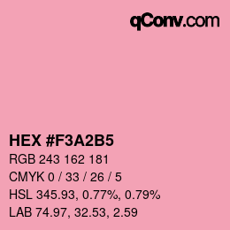 カラーコード: HEX #F3A2B5 | qconv.com