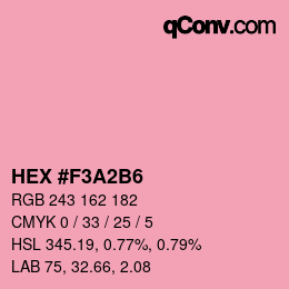 カラーコード: HEX #F3A2B6 | qconv.com