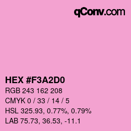 カラーコード: HEX #F3A2D0 | qconv.com