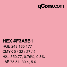 颜色代码: HEX #F3A5B1 | qconv.com