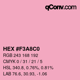 Color code: HEX #F3A8C0 | qconv.com