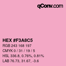 カラーコード: HEX #F3A8C5 | qconv.com