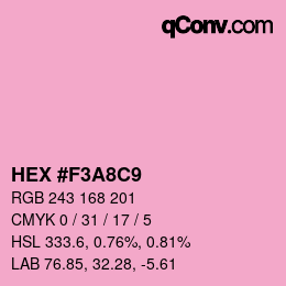 カラーコード: HEX #F3A8C9 | qconv.com