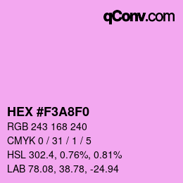 颜色代码: HEX #F3A8F0 | qconv.com