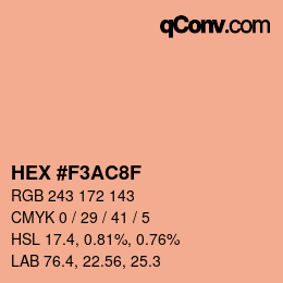 Color code: HEX #F3AC8F | qconv.com