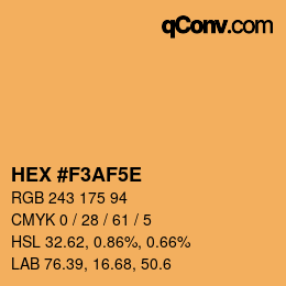 カラーコード: HEX #F3AF5E | qconv.com