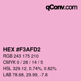 Color code: HEX #F3AFD2 | qconv.com