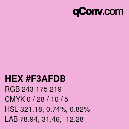 カラーコード: HEX #F3AFDB | qconv.com