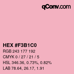 Color code: HEX #F3B1C0 | qconv.com