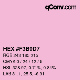 Color code: HEX #F3B9D7 | qconv.com