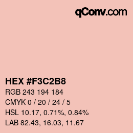 Color code: HEX #F3C2B8 | qconv.com