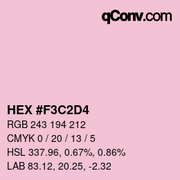 Color code: HEX #F3C2D4 | qconv.com