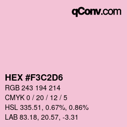 颜色代码: HEX #F3C2D6 | qconv.com