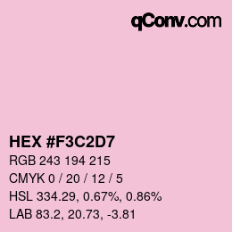 Color code: HEX #F3C2D7 | qconv.com